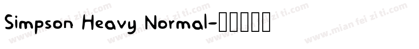 Simpson Heavy Normal字体转换